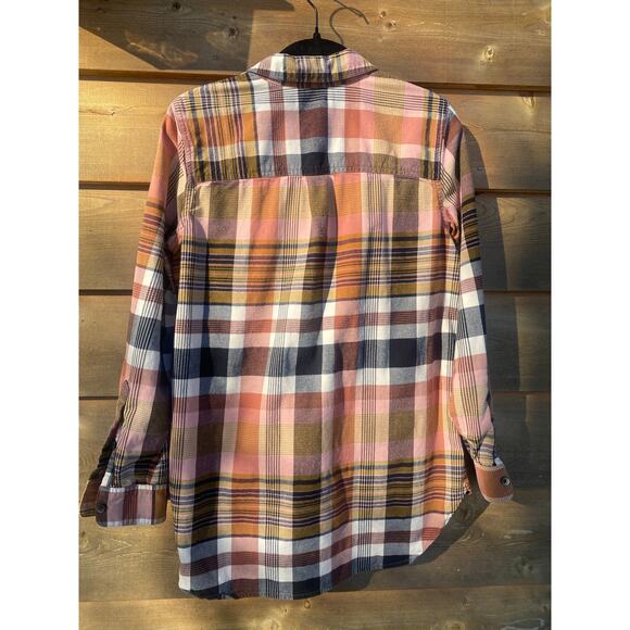 Madewell classic ex-boyfriend long sleeve button shirt in seconda plaid - Picture 5 of 7